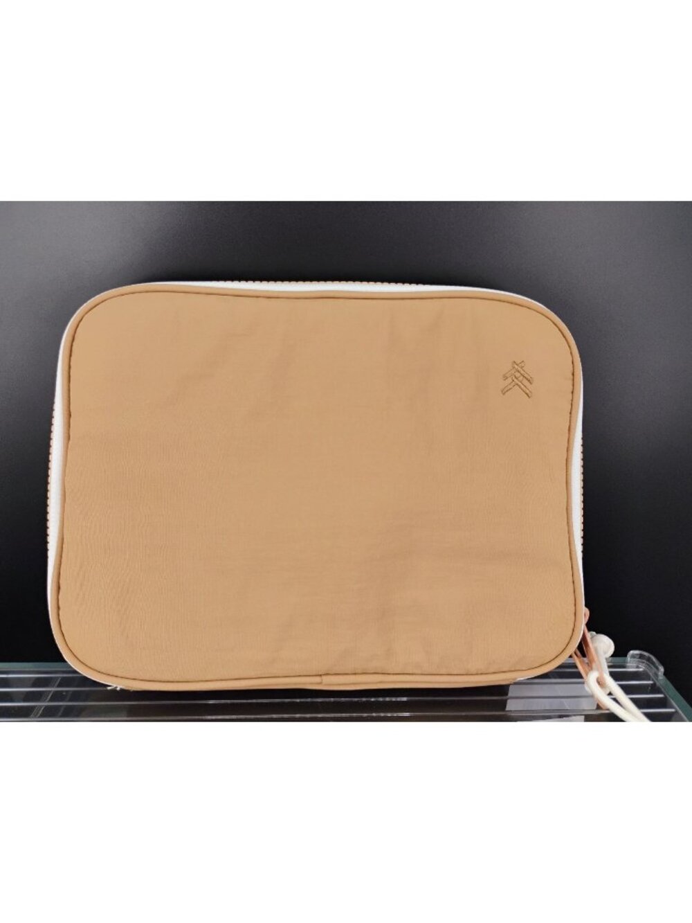 Thread Tan Laptop Sleeve With Dual Zippers & Compact Design